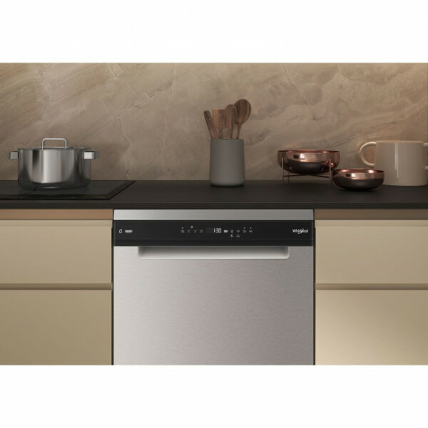 WHIRLPOOL W7F HP43 Πλυντήριο πιάτων Inox - (12 δόσεις άτοκα)