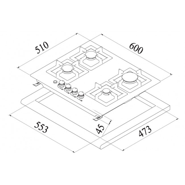 LA GERMANIA P63 3LV LAG NE Εστία Black - (6 δόσεις άτοκα)