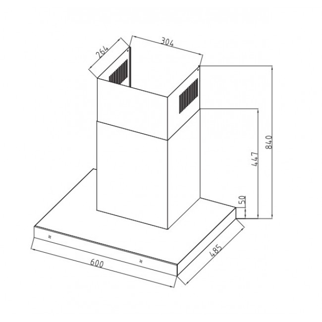 DAVOLINE TATE 060 IX-BL Καμίνια, Τζάκι Black-Inox