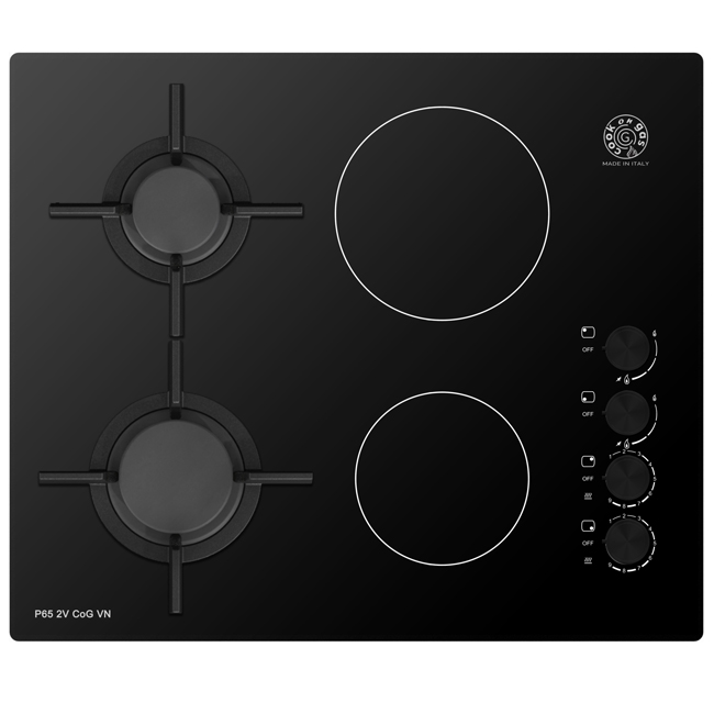 COOKONGAS P65 2V COG VN Εστία Υγραερίου & Ρεύματος Black - (6 δόσεις άτοκα)