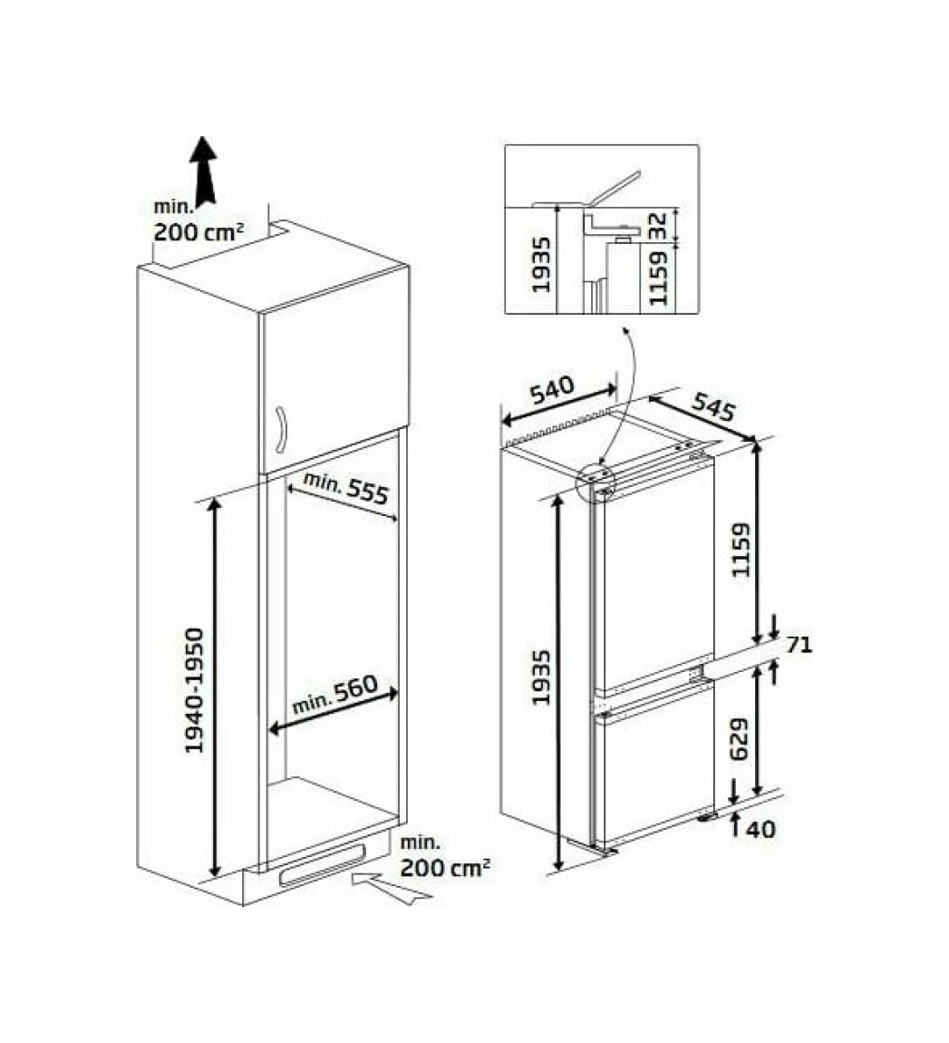 BEKO BCNA 306E4 SN 193.5 x 54 Εντοιχιζόμενος Ψυγειοκαταψύκτης - (12 δόσεις άτοκα) - Image 5